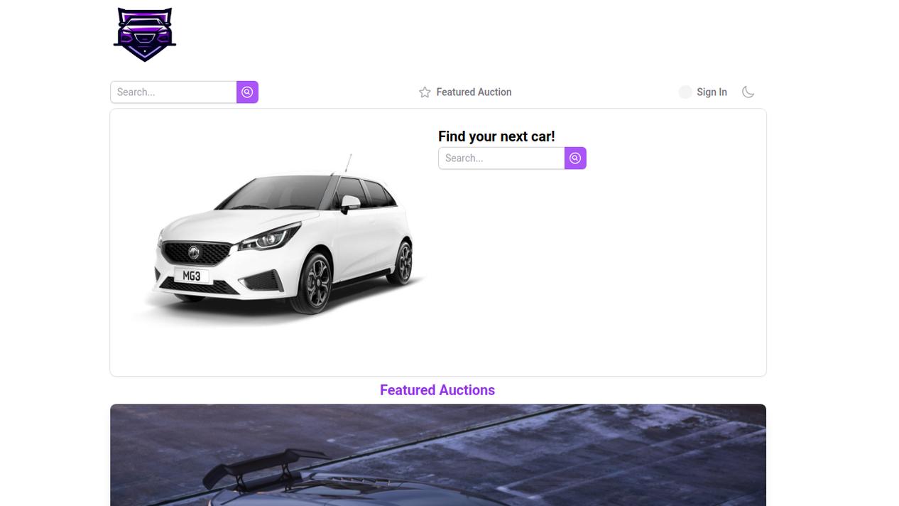 Car Auction Website Project